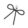 Cute Bowknot Beaded Pendant Cellphone Charm Phone Chain Functional Keychain Ornament Keyring for Bag Purse Backpack
