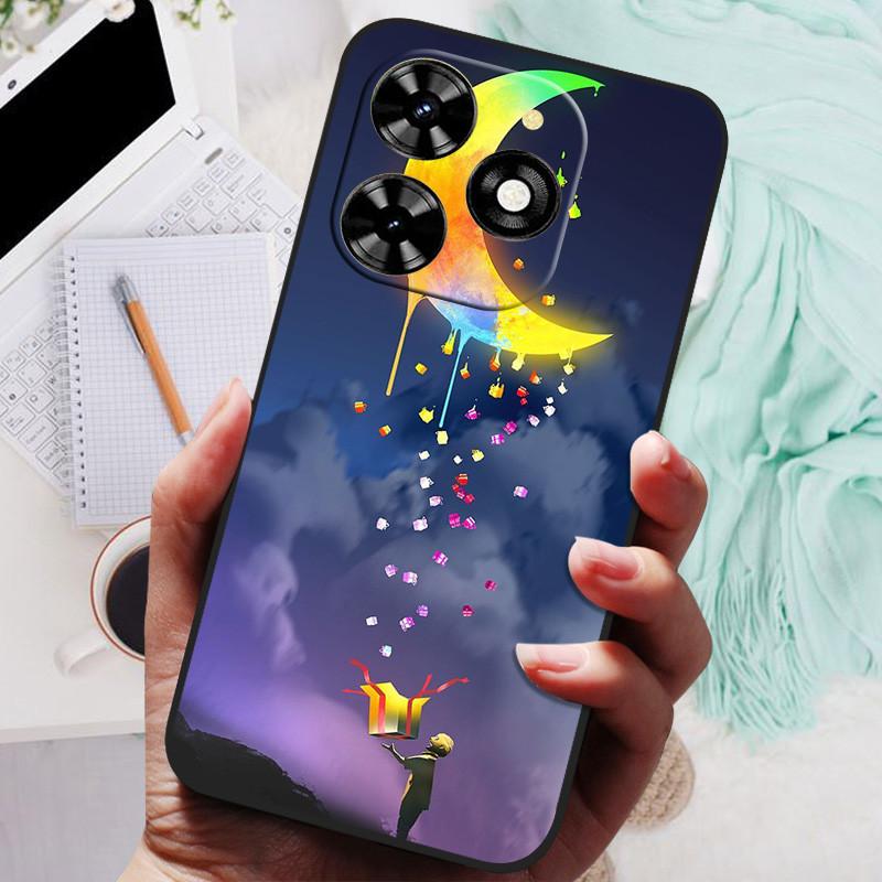 For Tecno Spark 20 Pro Case Black Silicone Bumper Wolf Lions Soft TPU Covers for Tecno Spark 20C 20 Funda Coque Spark20 KJ5