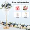 4 Tier Gold Acrylic Flower Stand for Wedding Party Decoration, Modern Display Rack with Sturdy Base for Home Event Centerpiece