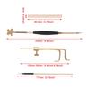 Yibuy 4-Piece Violin Soundpost S-Style Column Hook Installation and Repair Tool Set for String Instrument Makers - Black & Gold