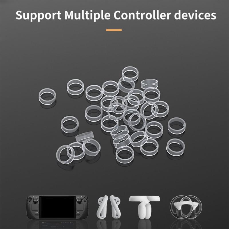 6Pcs Invisible Elastic Rocker Protective Guard Rings for VR2 Controller Silicone Joystick Protectors Wear Resistant