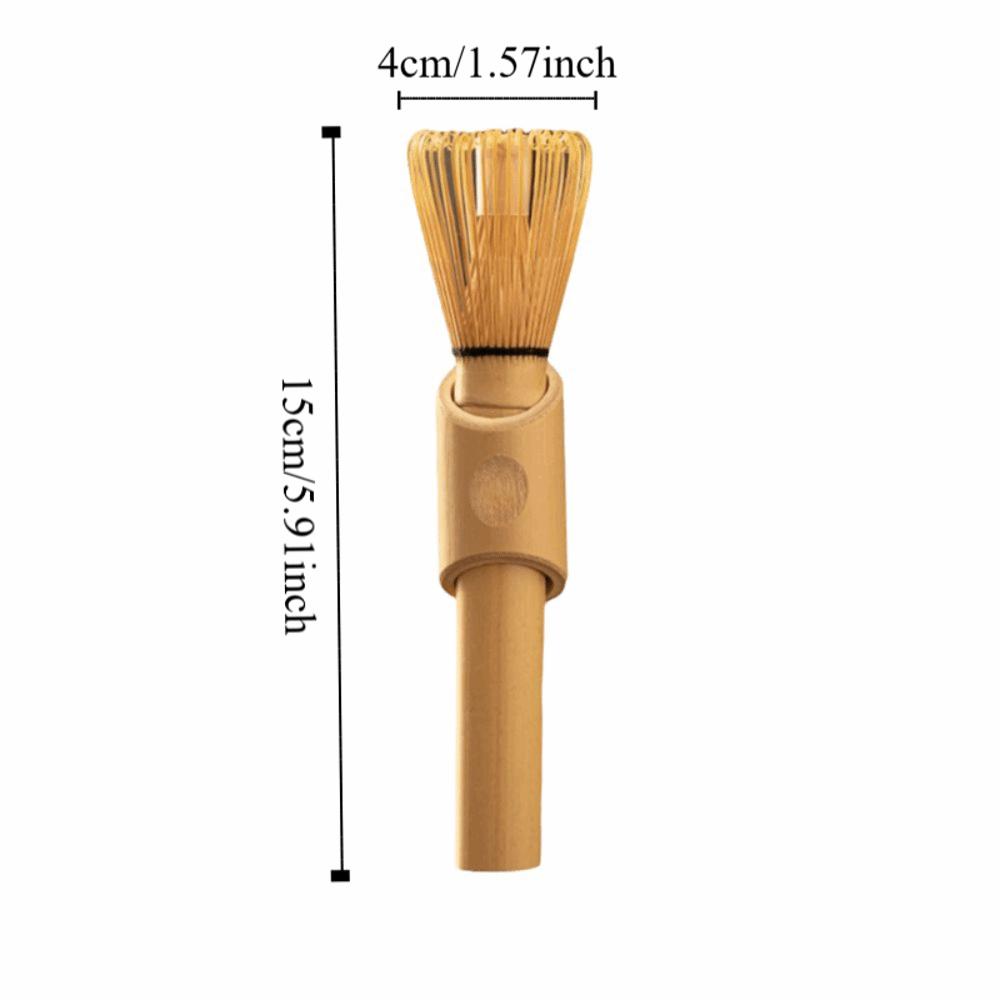 Japanese Style Matcha Whisk with Long Handle Portable Handmade Handcurled Bamboo Tea Whisk Stirring Brush Traditional