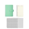 Pu Leather Loose-Leaf Notebook Macarone Color Budget Binder  Office Stationery Supplies