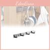 4 Hooks Coat Wall Mount Screw Hook Chrome Bath Towel Robe Rack Bathroom Kitchen