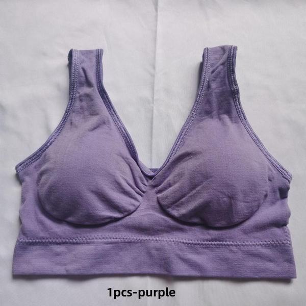 3pcs Women's Sports Bra Wirefree Yoga Bras Tank Top High Intensity Push Up Large Size S~6XL