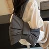 Large Capacity Ruched Bowknot Shoulder Bag Cotton Padded Crossbody Bags  Students