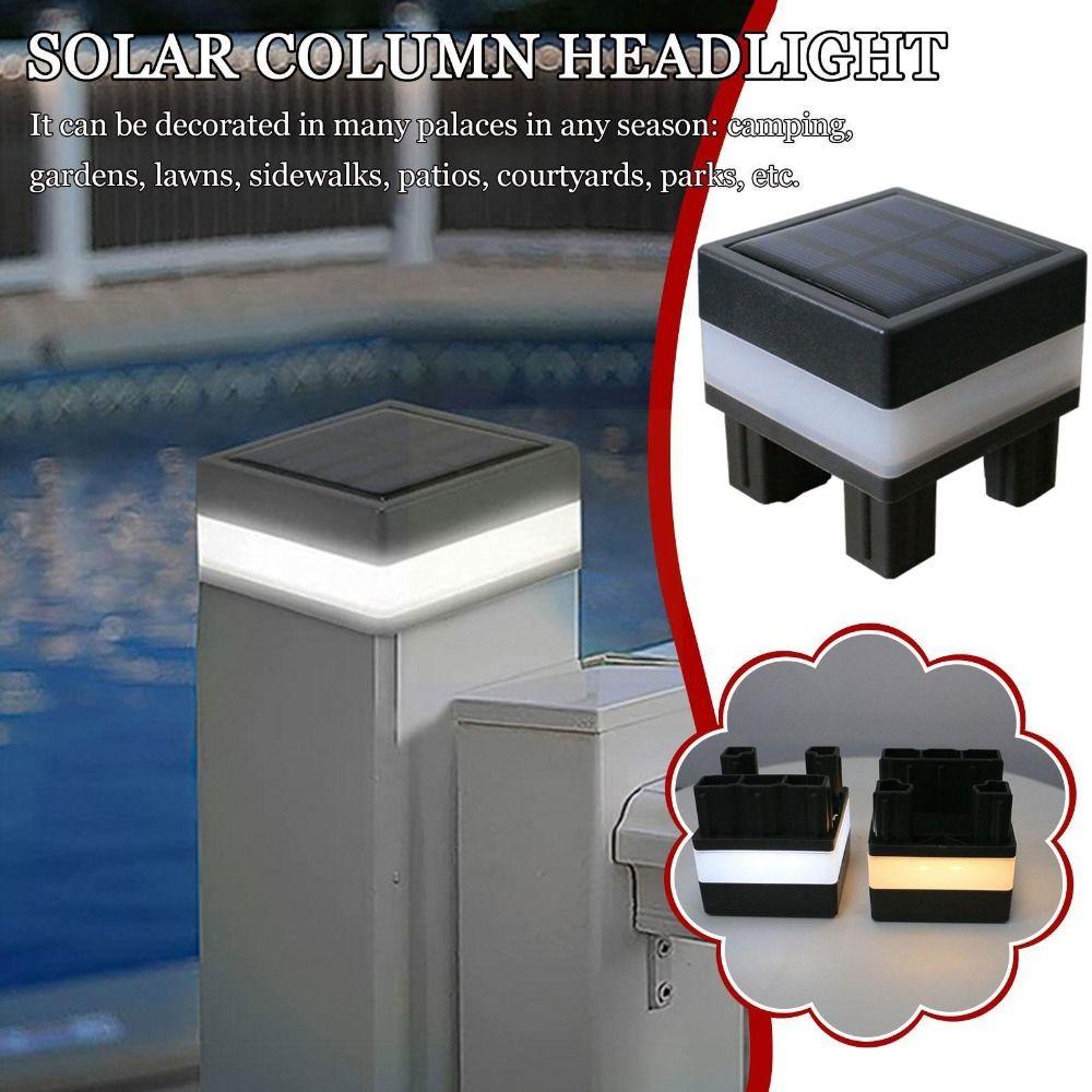 

Square Fence Gate Pillar Lamp LED Fence Post Light Solar Column Light Courtyard