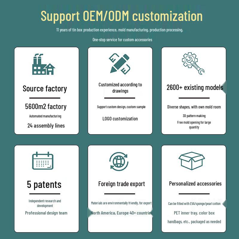 24-Color Tinplate Watercolor Paint Box with Card and Brush Holder