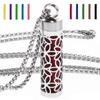 Vertical Hollow Stainless Steel Bar Ambient, Perfume Oil Diffuser,Medallion,Jewelry, Pendant,Necklace for Women,Men and Teenager