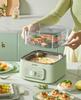 Supor ZN23FK930 Stainless Steel Three-Layer Electric Steamer with Visible Grid and Large Capacity.