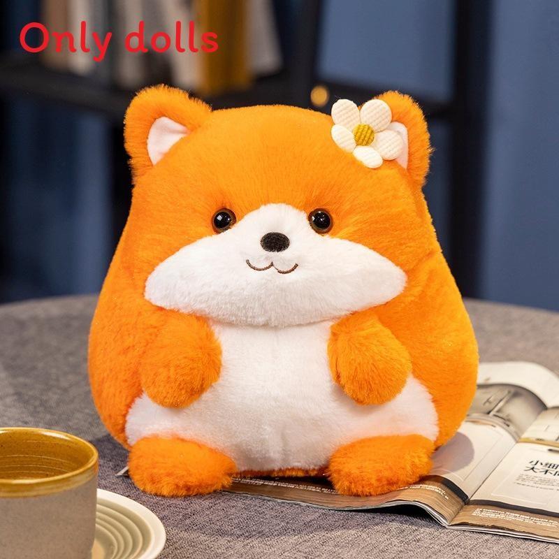 

Kitten Cute Fox Puppy And Lamb Animal Plush Doll With Flower Decoration Gift For Fox
