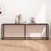 Day and Night - Day and Night Black Marble Tempered Glass Console Table 220x35x75.5 Cm