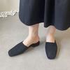 Fashion Luxury Flats Slippers Shoes For Women Mules Summer Spring Fashion Square Toe Ladies Flats Slippers Female Slides Sandals Shoes