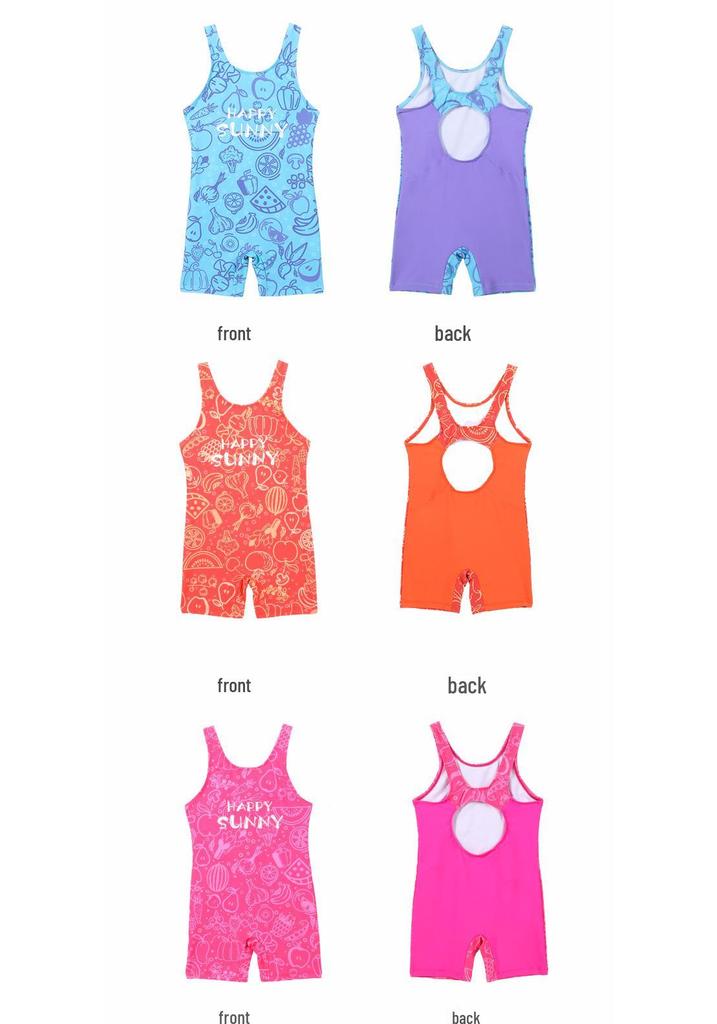 Girls' Quick-Dry One-Piece Swimsuit for Kids, 2026 Sports Training Swimwear.