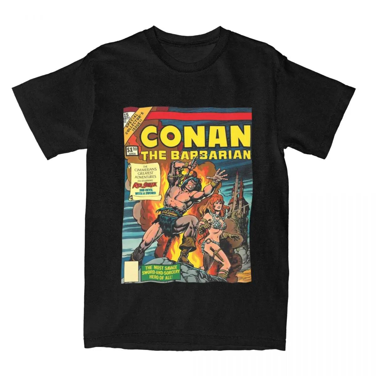 Conan And Red Sonja Conan The Barbarian T Shirt Merch Men Women 100% Cotton Vint XXXXL