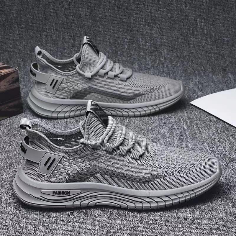 

Autumn men s fly-woven mesh coconut hollow surface breathable sports shoes fashion casual running shoes foreign trade shoes 44