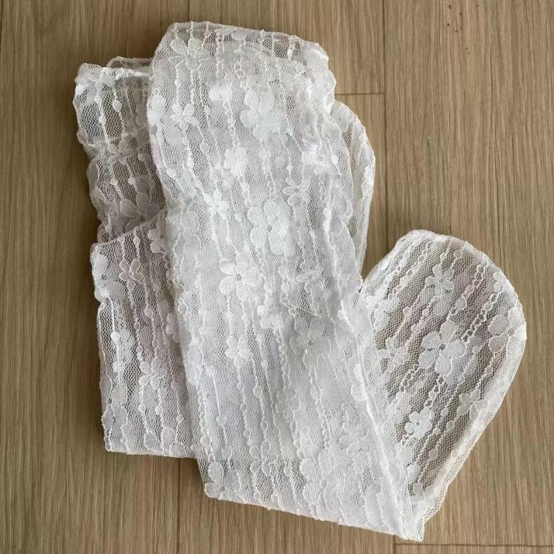 Lace Socks Pile Socks Spring And Autumn Lace Socks Womens Medium Tube Thin White Princess Socks Long Socks Mary Jane Socks