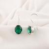Grønne smaragd edelstens øredobber smykker, Håndlagde nydelige sølv øredobber, 925 sterling sølv smykker for bryllupsgave