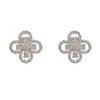 Exquisite Zirconia Four-Leaf Clover Stud Earrings and Necklace Set: Elegant Light Luxury with a High-End Feel.