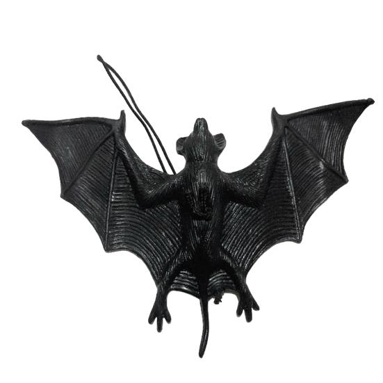 Simulation Animal Toy Eco-friendly Realistic Looking TPR Rubber Hanging Simulation Bats Trick Toy for Home