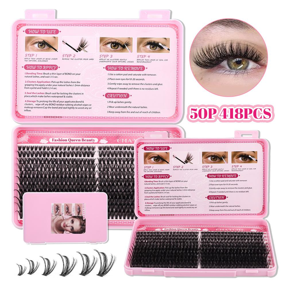 D-Song Single Cluster False Eyelash Extension Set 30P100Pdiy Segmented Grafting Natural Dense Hair