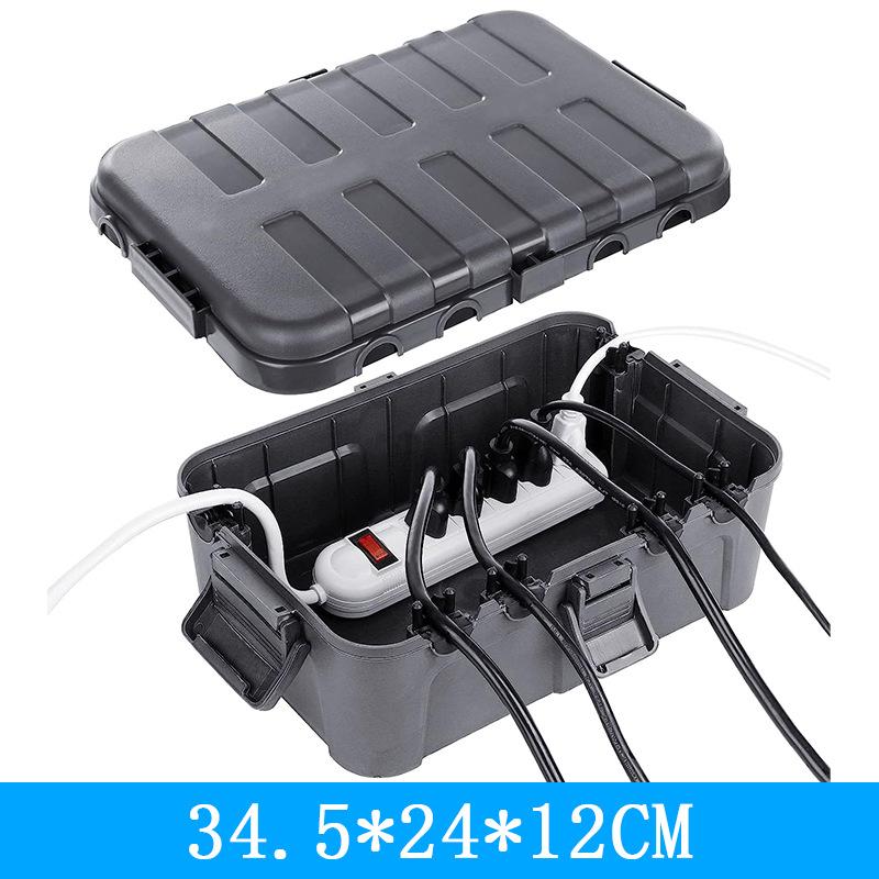 1pc Outdoor Medium Size Electrical Junction Box - 6 Cable Inlets Wire Protection, Generator Socket & Power Board Connection Box