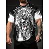 Sommer Herren 3D-Druck Rundhals-T-Shirt