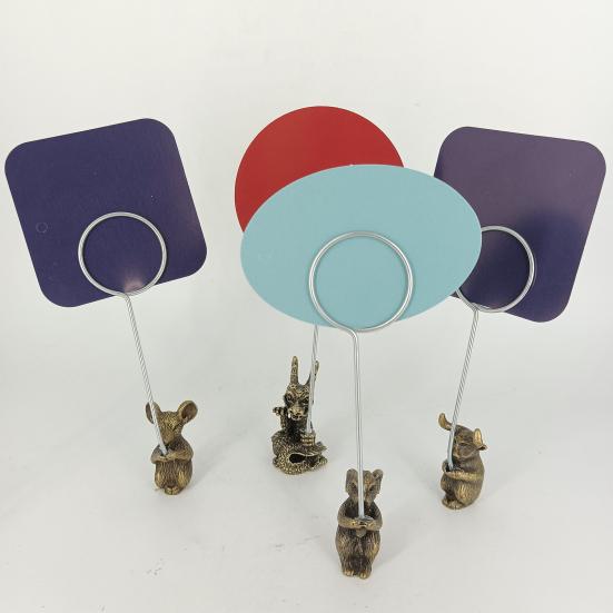 3Pcs Note Holder Stable Anti-Corrosive Spiral Clip for Notes Photos Menus