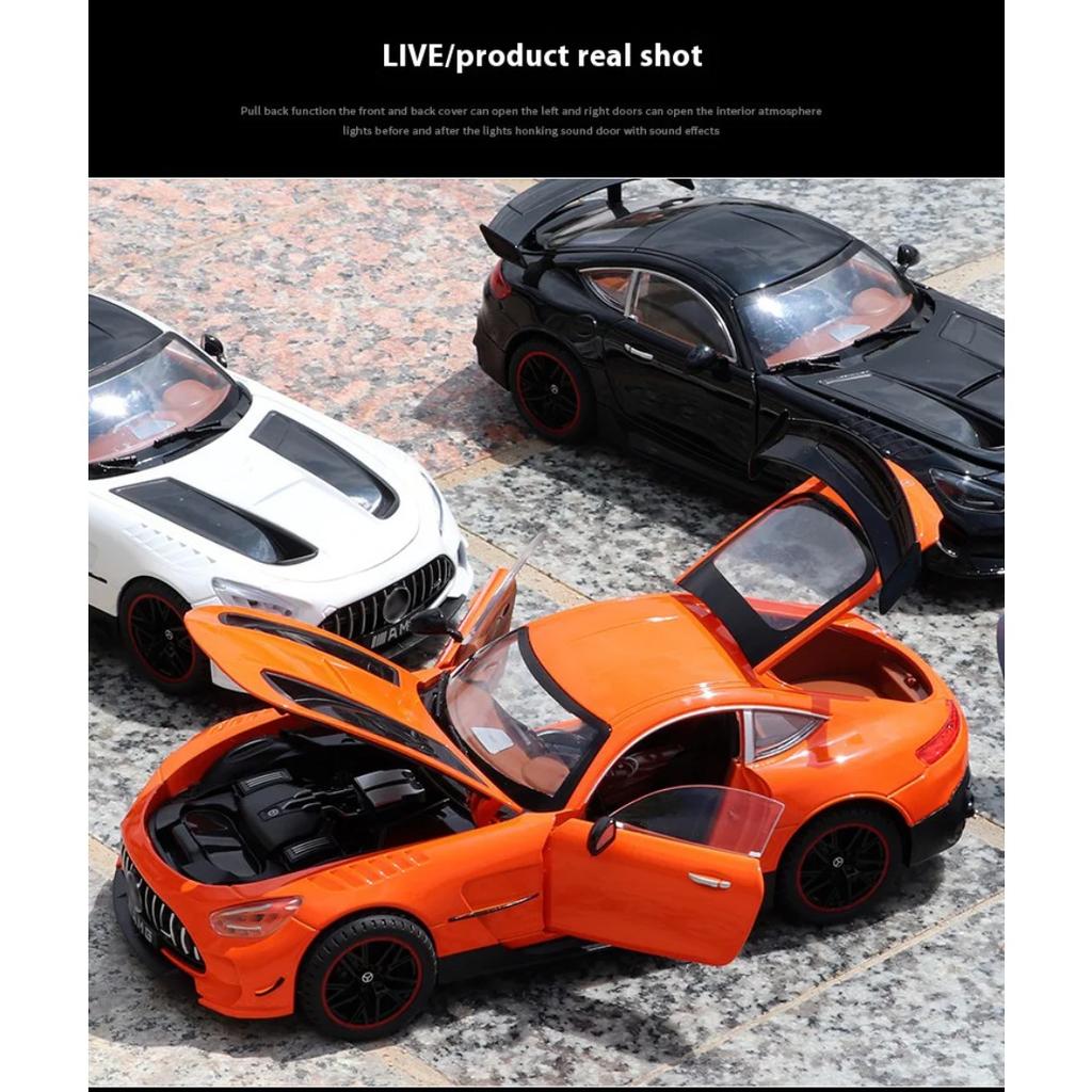 1/18 BENZ AMG cool sports car alloy model, cool sound and light, simulated interior, restore details, exquisite desktop ornaments