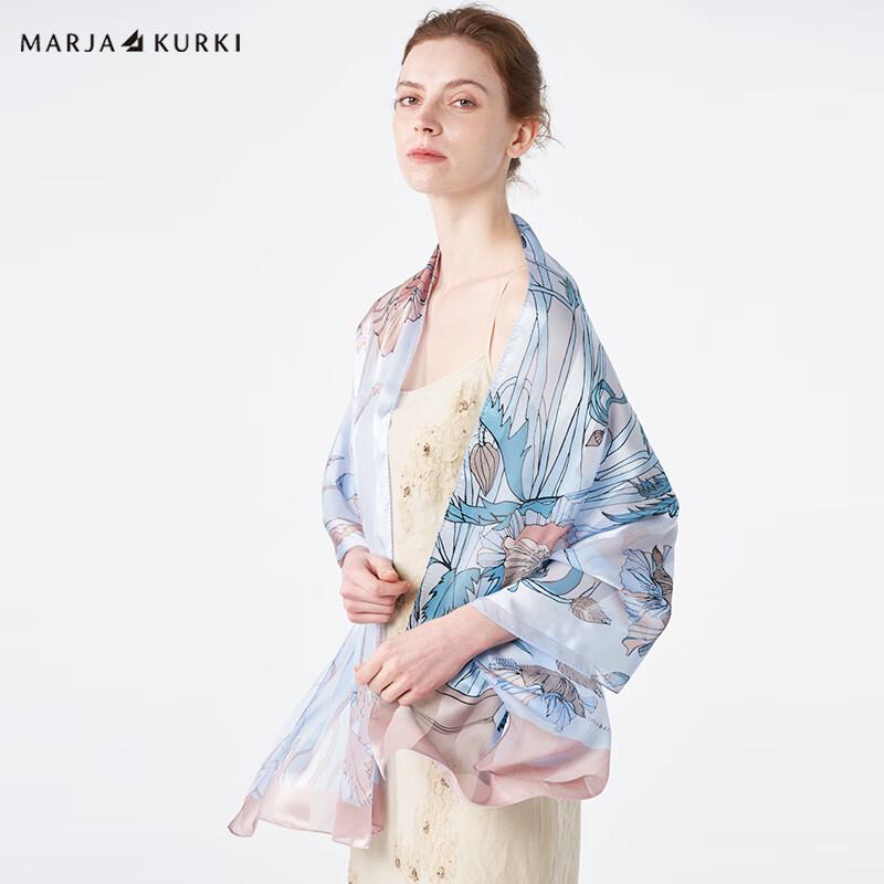

Шарф из тутового шелка MARJA KURKI Маки 55x180cm