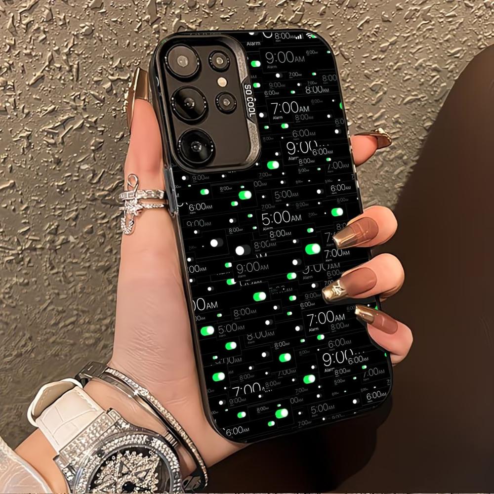 Time Alarm clock High-end Exquisite Light Luxury Phone Case PhoneCase for Samsung Galaxy S26 S25 S24 S23 S22 S21 FE Ultra Plus