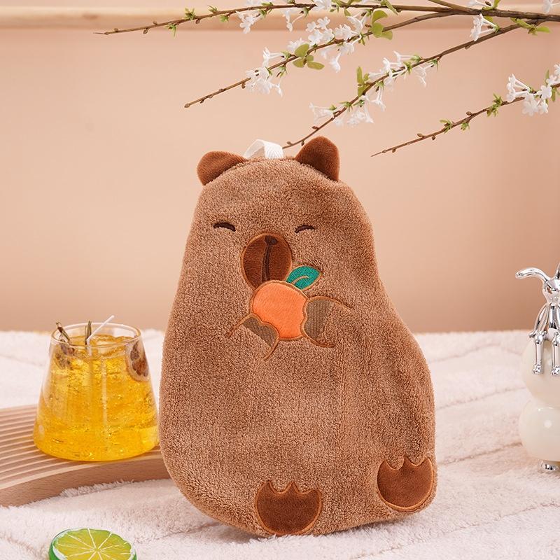 

1 шт. милое полотенце для подвешивания в виде рыбы-собаки, утолщенное милое маленькое полотенце, салфетка для вытирания кухонного носового платка с рисунком