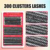 DIY Single Cluster False Eyelashes Set - 60D/80D Self-Grafting Lashes with Large Capacity