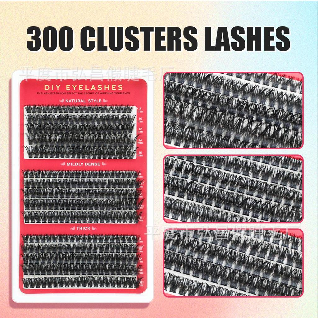 DIY Single Cluster False Eyelashes Set - 60D/80D Self-Grafting Lashes with Large Capacity