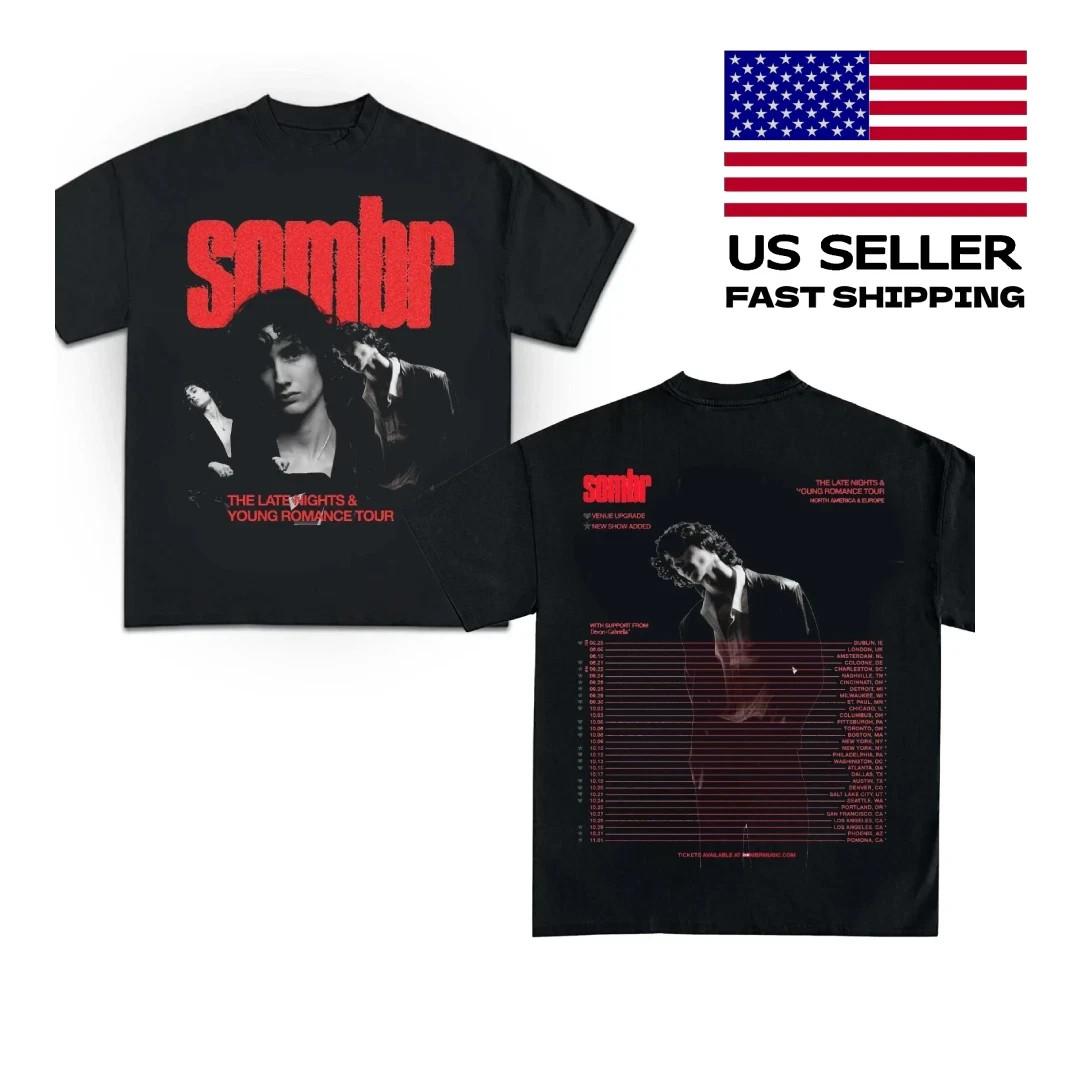 Sombr the Late Nights Young Romance Tour North America Europe Tour T-shirt S