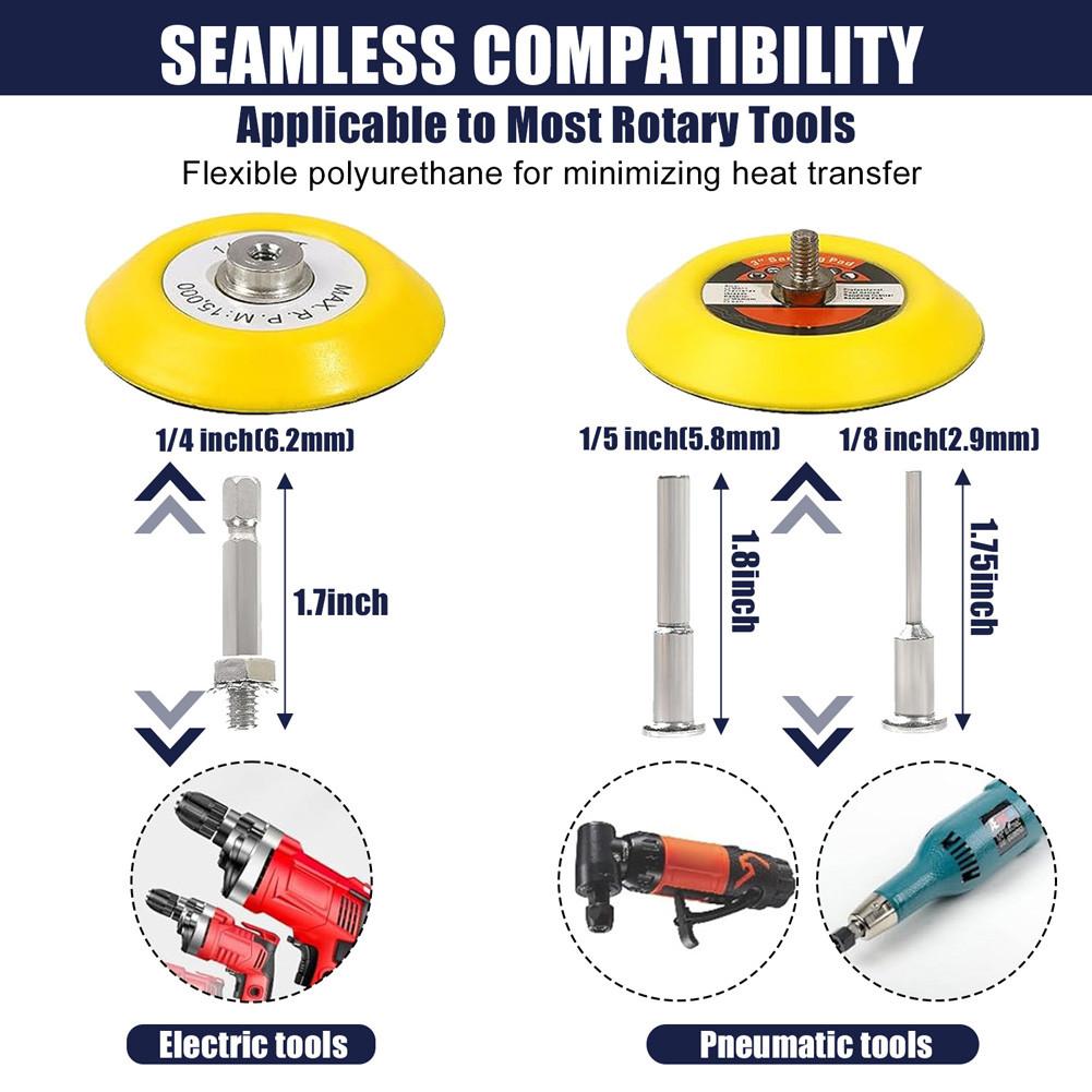 133 PCS 3 Inch Sanding Disc Drill Polishing Kit,60-10000 Grits Sandpaper Buffing Pads with Hook and Loop Sanding Discs