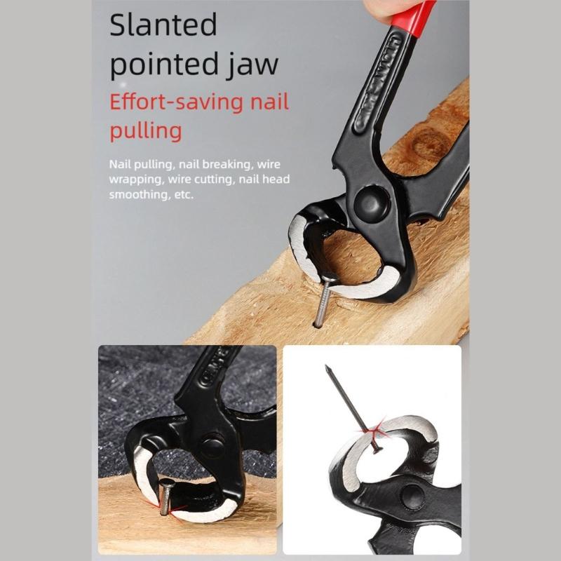 Professional Multifunctional Industrial High Carbon Steel 6inch Woodworking Nail Puller Tool Leather Working