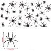 20/40Pcs Halloween Decoration 4.5x5cm Plastic Spiders Mini Spider Black Fake Spiders Halloween Prank Props for DIY Party Decor
