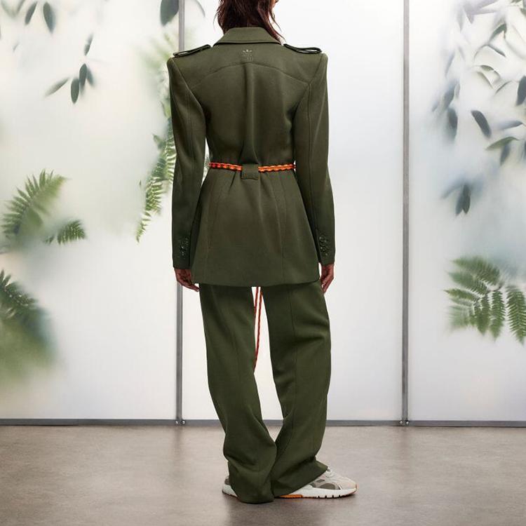 Adidas Originals X Ivy Park Kolaborace SS23 Jednobarevné Kalhoty Rovného Střihu Casual Sportovní Kalhoty Unisex Kalhoty Vojenská Zeleň IB2346