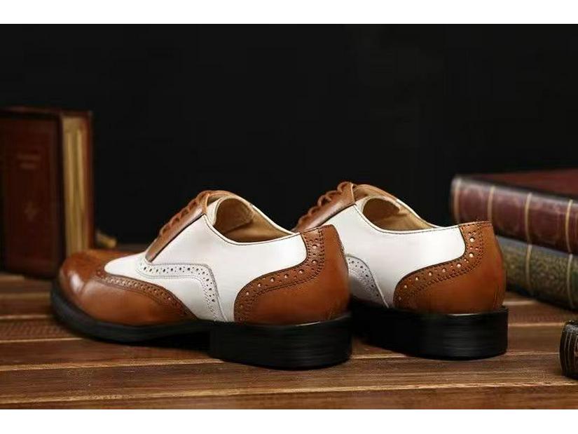 Men's Large Size Leather Brogue Shoes - British Style, Versatile, Formal & Casual
