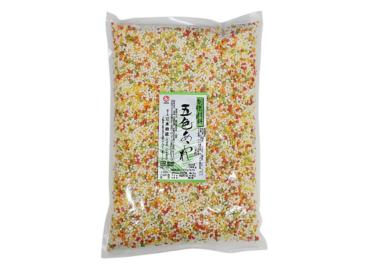 

Emoto Shoten Domestic Bubu Arare Rice 500g (Five-Color Arare) Crackers,