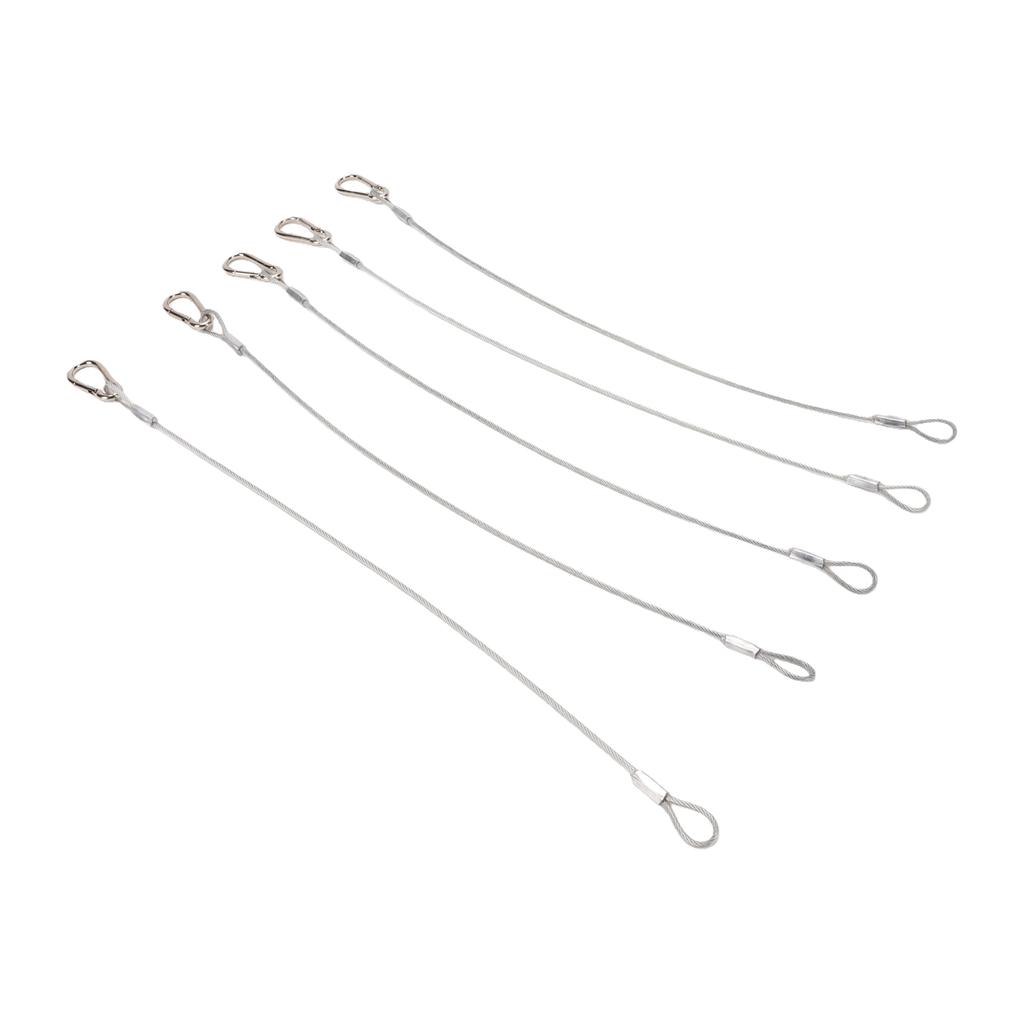 5 PCS Bird Feeder Steel Wire Rust Proof Adjustable Hanging Steel Rope for Hanging Bird Bath Tub
