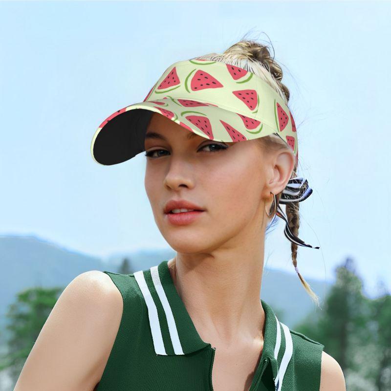 Watermelon Visor Cap Funny Sun Hat for Women Men Teens Empty Top Visor Hat for For Sports Beach Tennis Golf Running & Hiking