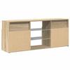TV Stand with LED Lights Sonoma Oak 120 X 30 X 50 Cm