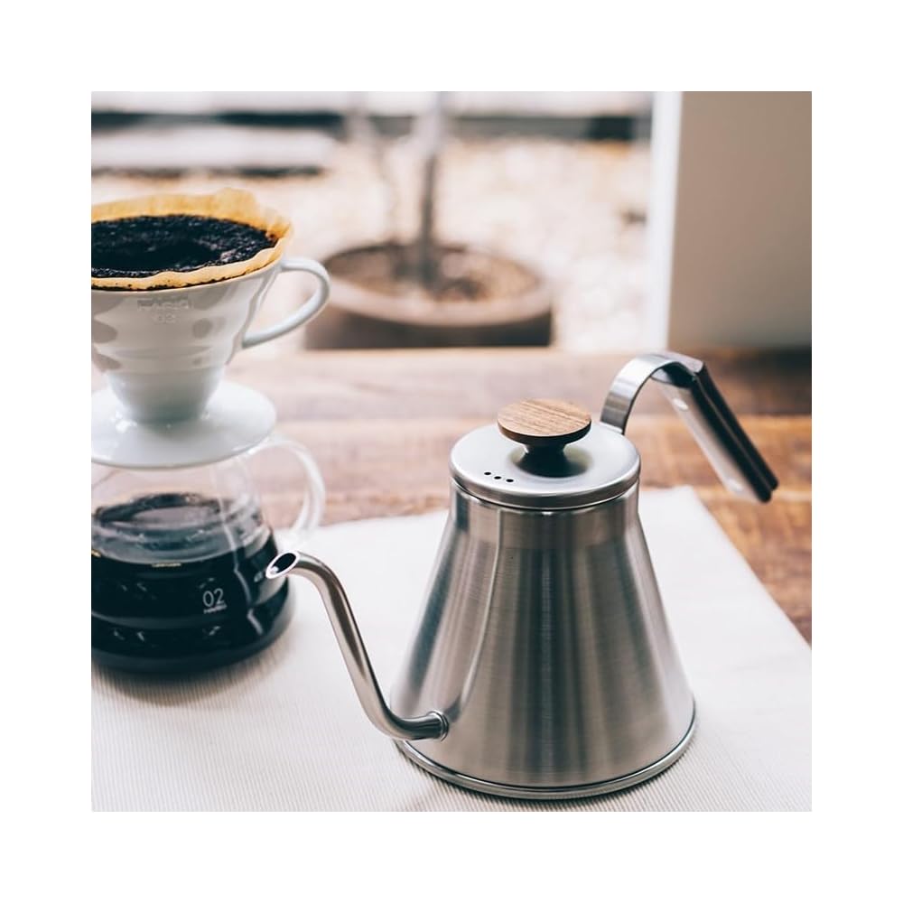 HARIO(ハリオ) V60 ドリップケトル・ウッド 実用容量800mL 直火/IH対応 シルバー プレゼント ギフト 贈り物 VKW-120-HSV