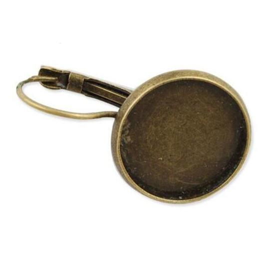 Femei etnice floarea soarelui Boemia rotundă Faux Bijuterie Clip Leaverback Cercei Bijuterii