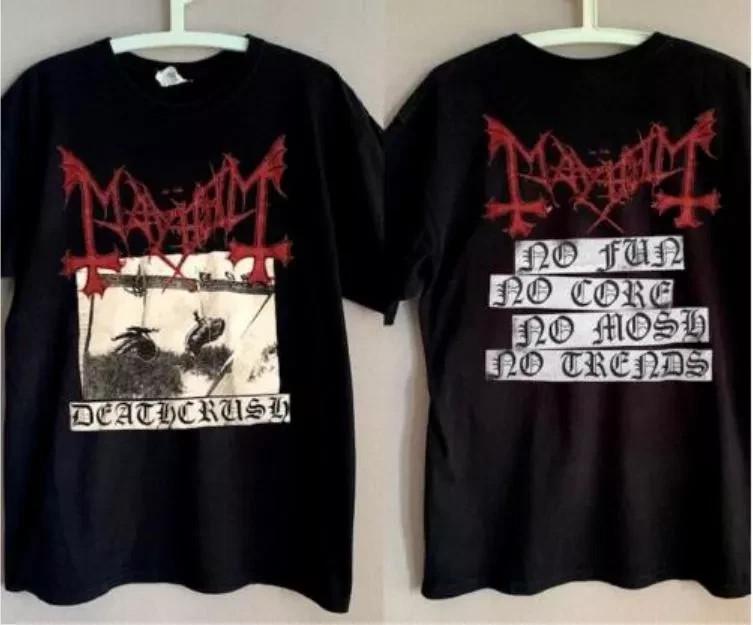 Mayhem Deathcrush Black Metal Band T shirt 90s 2 sided Unisex1