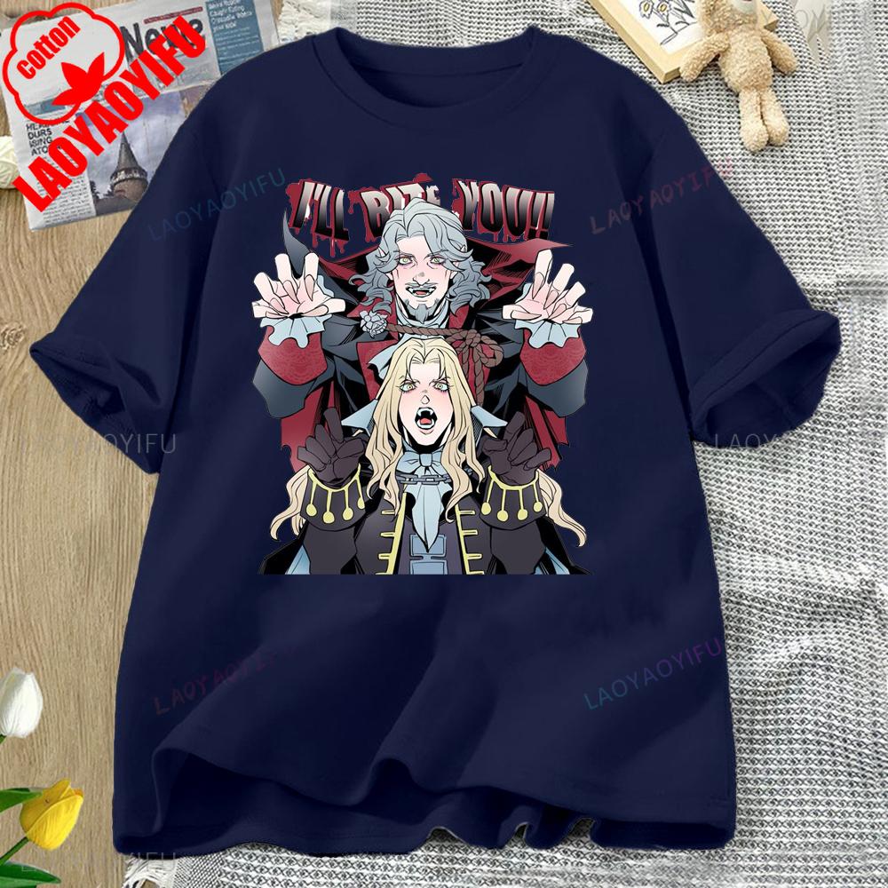 Castlevania Alucard Printed T-shirt Tops Castlevania Alucard Two-dimensional Casual for Daily Wear and Casual Outings