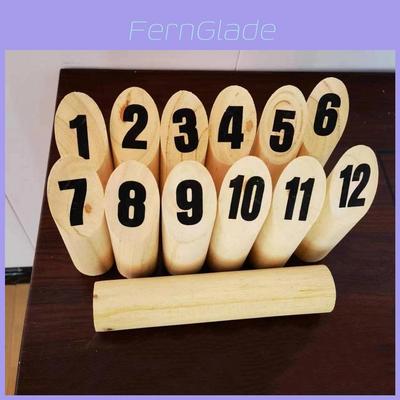 Finland Kubb Wooden Toy Outdoor Childrens Number Bowling Game For Kids