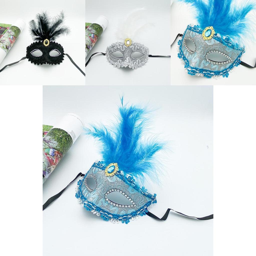 Halloween Princess Feather Mask For Costume Parties And Photography